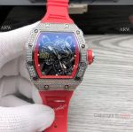 Swiss Quality Richard Mille RM35-01 Rafael Nadal Watch Diamond Case Red Rubber Strap